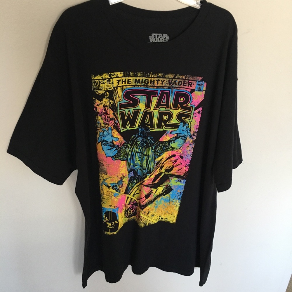 Star Wars the Mighty Vader neon graphic tee 2X